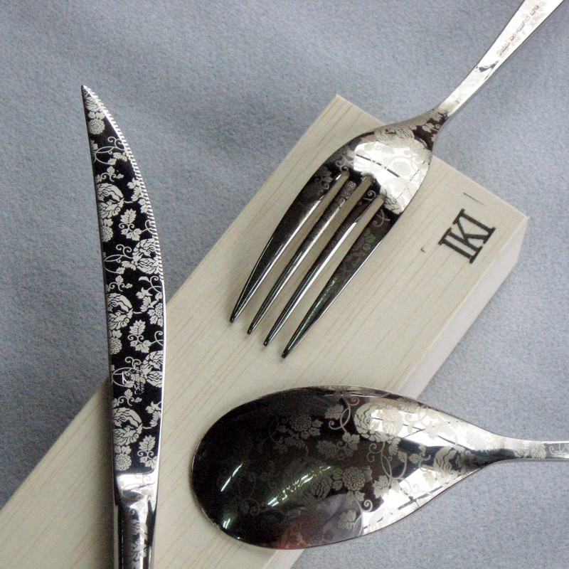 Nagao IKI Dinner Cutlery Set, Phoenix 3 Pieces, 18-8 Stainless