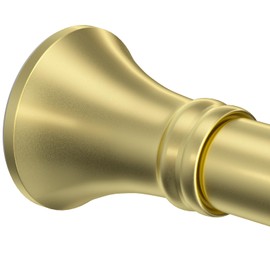 YNL Gold Shower Curtain Rod 36-94 Inch(3-7.8ft), No Slip No Drill No Rust Shower Rod For Bathroom Window Patio, Adjustable Spring Long Tension Rod