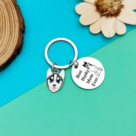 Husky Keychain Husky Lover Gift Dog Lover Gifts for Women Husky Jewelry for Girls Husky Owners Pet Owners Gifts for Her Husky Owner Gifts for Husky Mom Dog Owner Animal Lovers Gifts for Friends