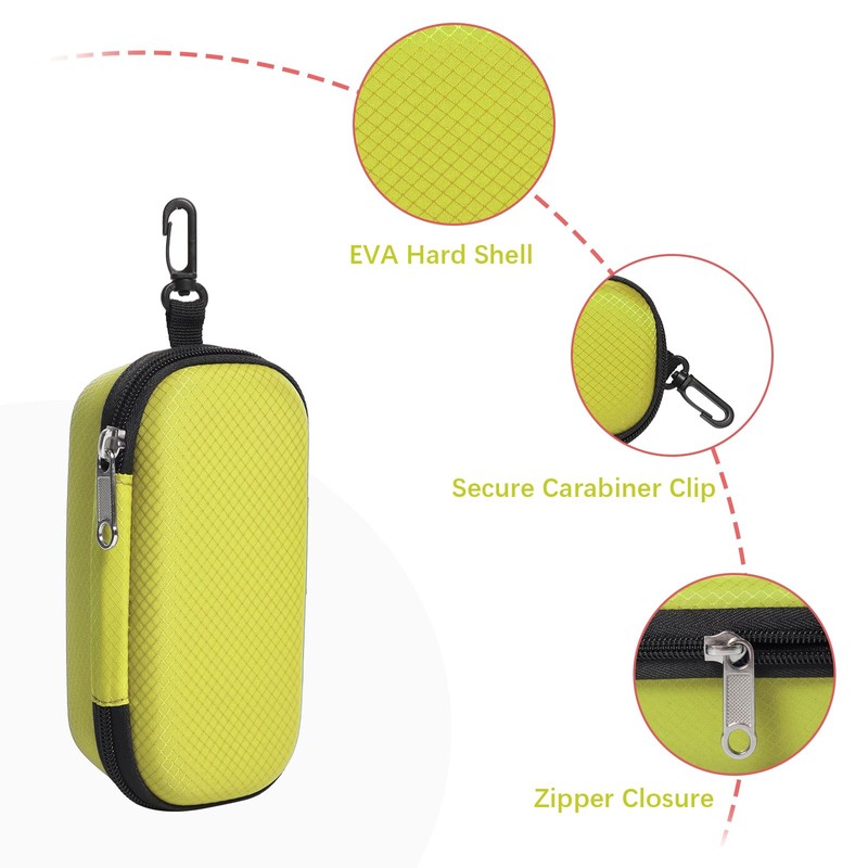 Bukere Double Eyeglasses Case with Adjustable Slots, EVA Hard-shell Travel