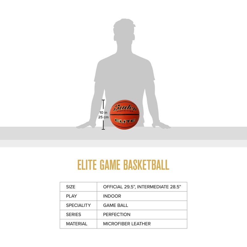 Baden Elite Indoor Game Composite Basketball - Official Size 6