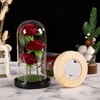 Glass Dome Rose Ornament LED Strip Light Blessing Romantic Glass