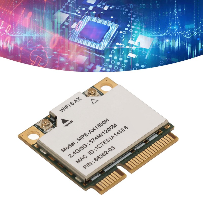 AX1800H WLAN Card, Bluetooth 5.2 PCIE Interface WiFi 6 Card,