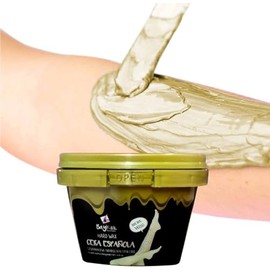 Baykini Cera Española para Depilar con Aroma Argán | Tarro 250 g para Microondas | Cera Depiladora para Piel Sensible y Vello Grueso | Depilación Limpia y Sin Residuos