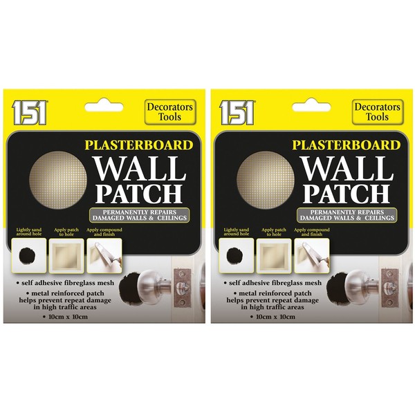 2 x 151 Plasterboard Wall Patch Repairs Damaged Walls & Ceilings