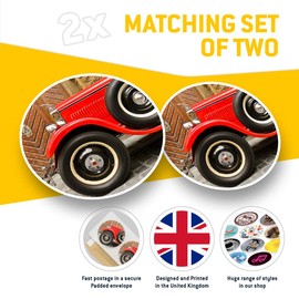 Awesome Vinyl Stickers (Set of 2) 15cm - Vintage Car Retro Dad Uncle Fun Decals for Laptops,Tablets,Luggage,Scrap Booking,Fridges #2257