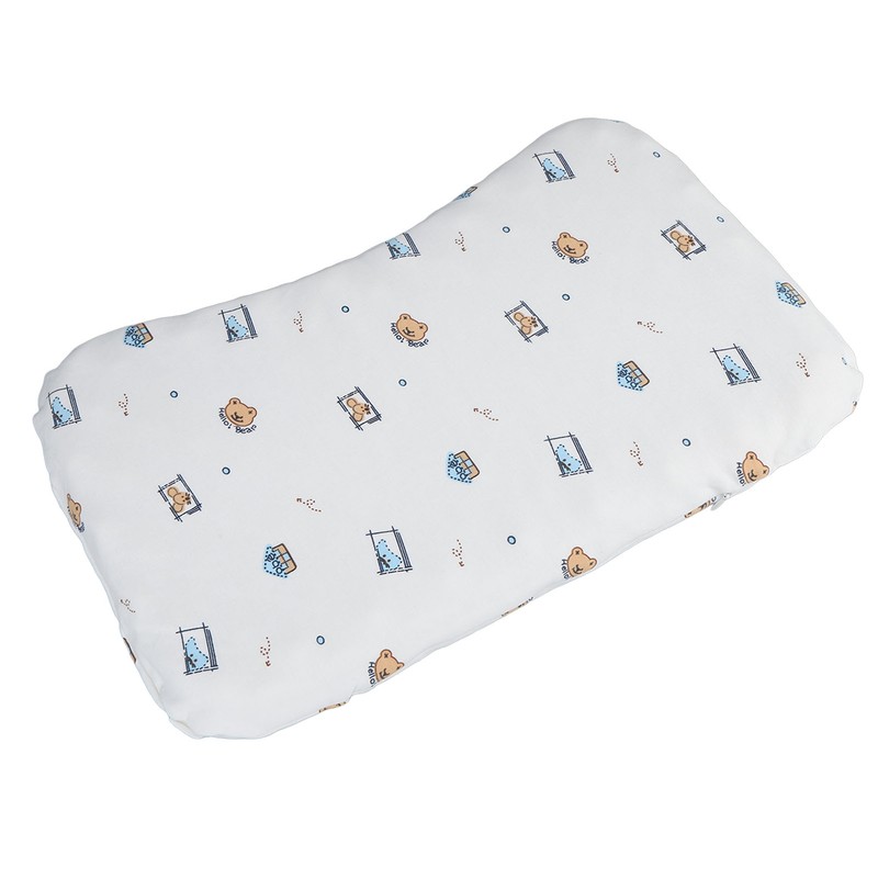 Baby Nursery Pillow Pure Cotton Cartoon Print Wave Single Layer