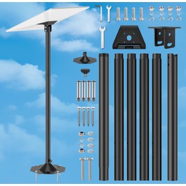 Starlink Gen 3 Mounting Kit with Pipe Adapter, 7.5FT Gen 3 Starlink Pole Mount, Height Adjustable Starlink Gen 3 Mount Plate Accessories