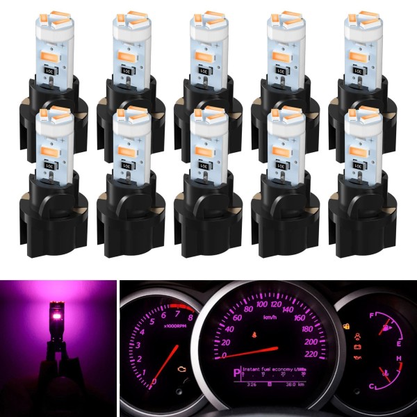 autodayplus 10X T5 Pink 3014 LED Instrument Gauge Cluster Dash