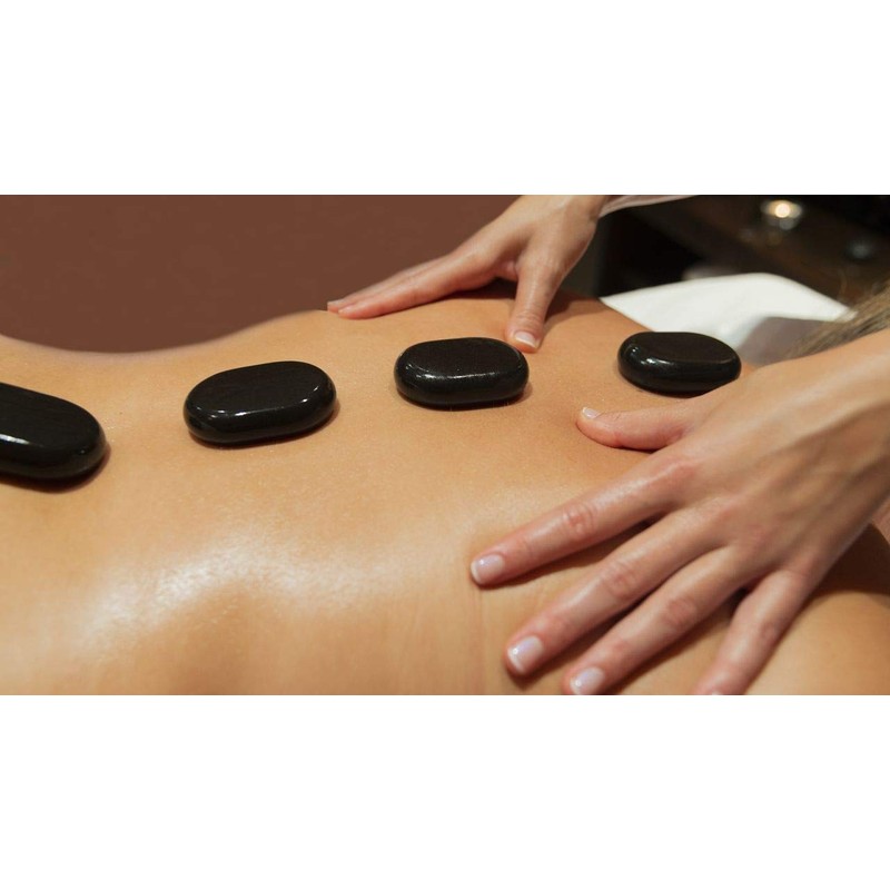 Windfulogo 4pcs Hot Massage Stone Set Natural Lava Basalt Spa