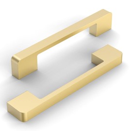 KNOKLOCK 10 Pack 5 Inch(128mm) Kitchen Cabinet Handles Brushed Gold Cabinet Pulls Kitchen Cabinet Hardware Drawer Pulls for Cupboard Wardrobe