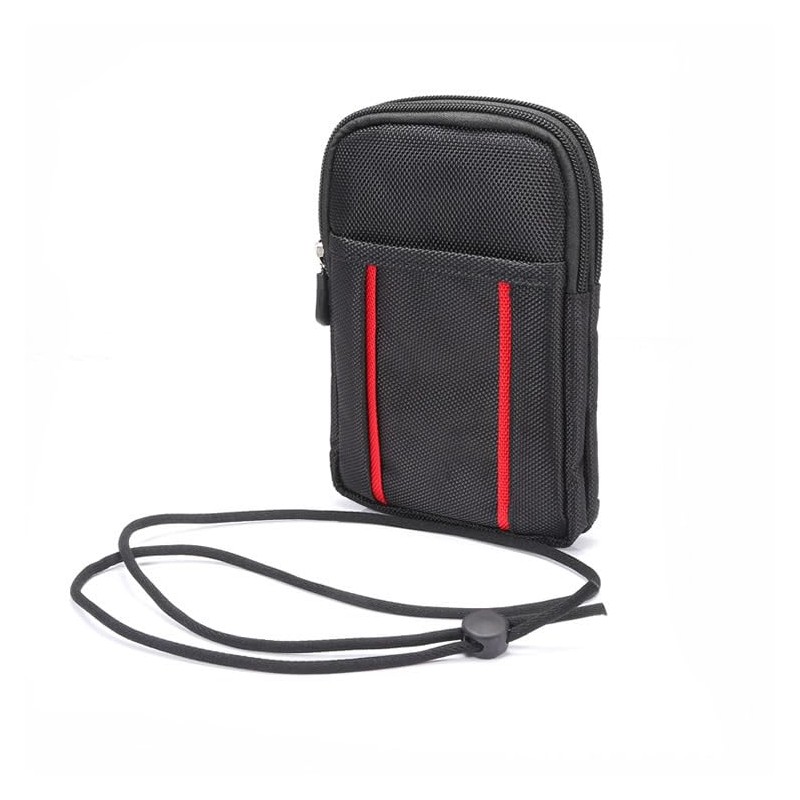 Mens Cell Phone Waist Bag Black, Cell Phone Holster for
