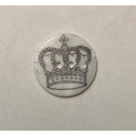 Crown Natural Pearl Shell Button - Made in France 23mm/ 7/8"