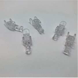 Blindspares Pack of 5 CLEAR Extension Hooks/Hangers for Sloping Vertical Blind/s 1 inch/25mm