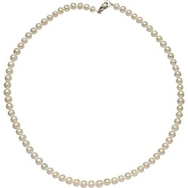 I-be, Freshwater Pearl Necklace Diameter 5 mm 925 Sterling Silver Lobster Clasp Length 45 cm in Gift Box 446805/425/45, Sterling Silver, Pearl