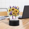 SHEGZHUC Diamond Painting Bedside Lamp Touch Sunflowers in Vase LED