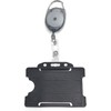PCL Media ltd Black Retractable Badge Reel with Carabiner Clip