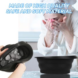 ILVRX Schnellkühlende faltbare Silikon-Eiswanne für Gesichtspflege | Eisgesichtswaschbecken mit Kühlfunktion | Klappbares Waschbecken für Beauty & Hautstraffung