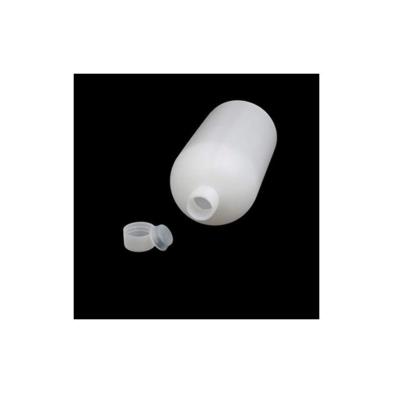 sourcing map 1L HDPE Plastic Clear White Narrow Mouth Liquid