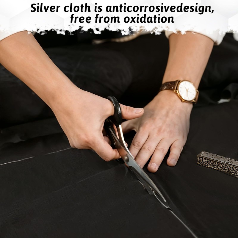 2 Yards Silver Polishing Cloth Anti Tarnish Jewelry Cloth for