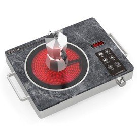 Argyolas Infrared Ceramic Cooktop 110V 1800W – Portable Electric Stove with Fast Heating, Microcrystalline Glass Surface, Universal Pot Compatibility, Overheat Protection Radiation-Free Cooking