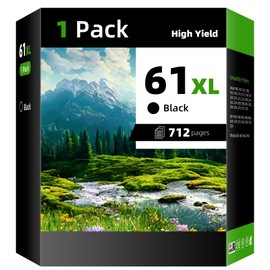 61XL Printer Ink for HP 61 Ink Cartridges Combo Pack Replacement for HP Ink 61 XL Ink Cartridge Black and Color Fit for Envy 4500 5530 4502 Officejet 4630 4635 Deskjet 1000 1010 1512 Printer