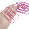 Auvotuis 15Pcs 4 Inch Jumbo Paper Clips, Pink Coated Large