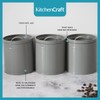 KitchenCraft Storage Canisters, Grey, 3 Pieces, Gift Boxed