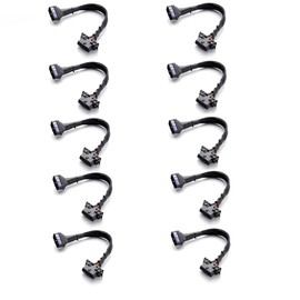 Cable de extensión OBD2, bbfly-A15 Cable de cinta plano completo de 16 pines OBDII hembra a macho de 1 pies/30 cm (A15 10 unidades)