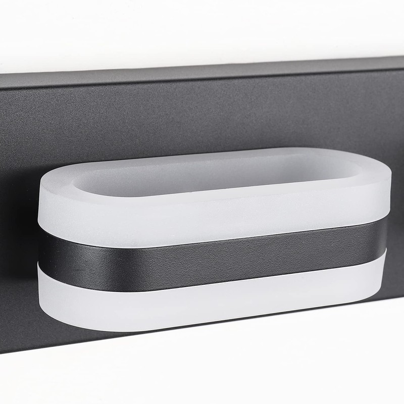 PRESDE Modern Black Bathroom Lights Fixtures Over Mirror 5 Light