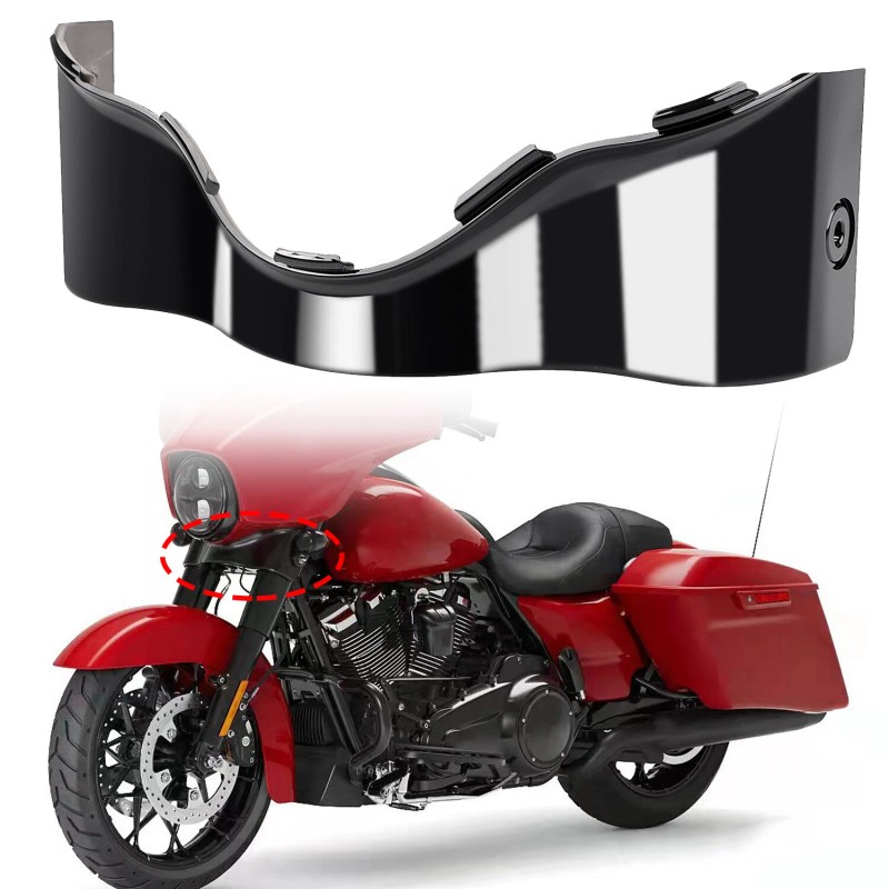 Unbranded Gloss Black Batwing Lower Trim Skirt Fairing For Harley