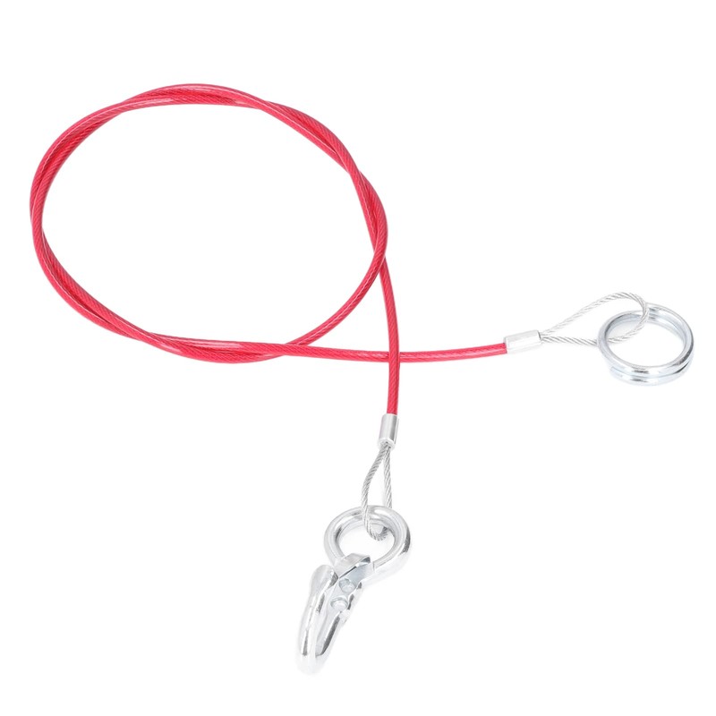 耐久性のある1Mトレーラーケーブル、車用のヘビーデューティブレーキラインRV、ステンレス鋼牽引安全ワイヤーレッド