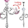 Pierced Owl - 14GA 316L Stainless Steel CZ Crystal Dangling