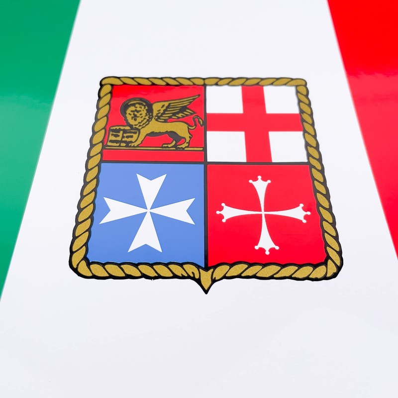 GATE 14 - Italian Flag with Merchant Marine Coat of