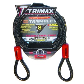Trimax Trimaflex Dual Loop Multi-Use Cable 8' L X 15Mm TDL815, Card Packaging,Steel
