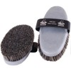 Horse brush Welsh with rosshair in grey from Haas