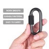 BEWISHOME D Shape Locking Carabiner,Black Quick Links,Durable Chain Links,Heavy Duty