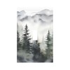 Rustic Misty Forest Tree 1 Gang Single Toggle Decorative Light