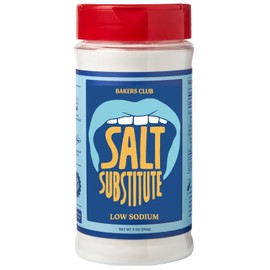 Bakers Club Low Sodium Potassium Salt Substitute - 70% Less Sodium, Perfect for High Blood Pressure Diets, Sodium-Free Alternative with Real Salt Taste