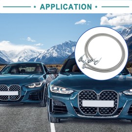 ACROPIX 32" Tire Inflator Hose Adapter Replacer Dual Lock on to Lock on Connection Air Chuck with Hose for Standard Tire Valve Fine Thread without Air Release Valve - Pack of 2