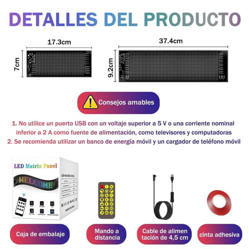 Ojos Led Para Carro,Pantalla Led Flexible Para Auto,Visualización LED Programable,Texto