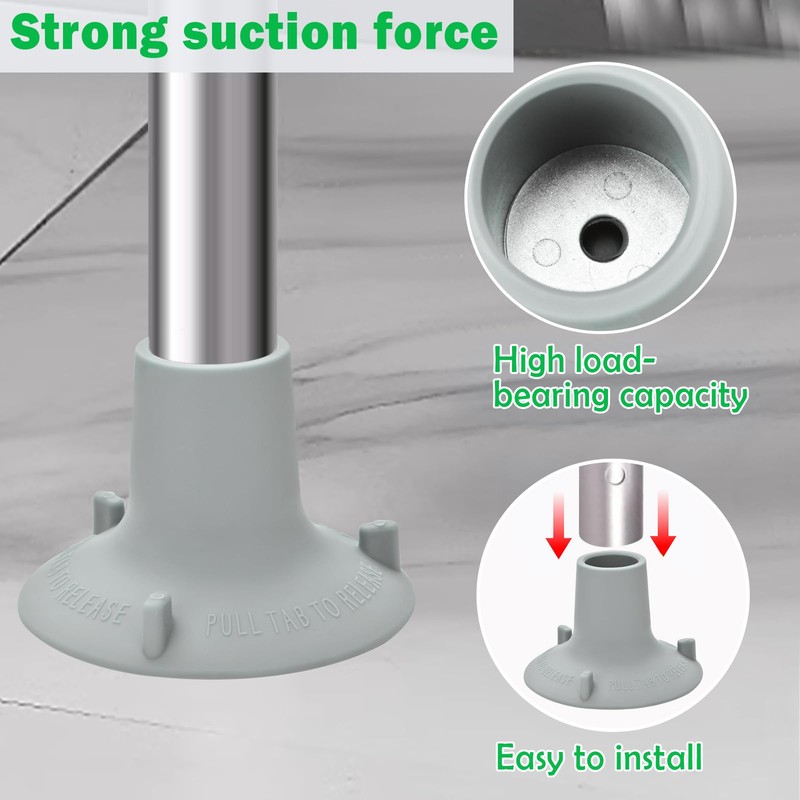 Shower Chair Replacement Feet 4 Pack 1-1/8" I.D Firm and