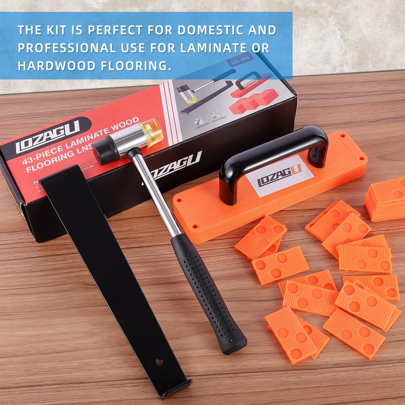 LOZAGU 43-Piece Laminate Flooring Tools, LVP installation kit, Vinyl Flooring