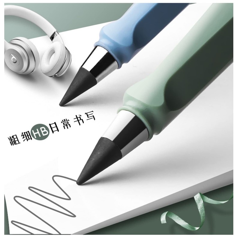 YUANHEN Blue Permanent Pencil, No Ink Magic Pencil, with Eraser,