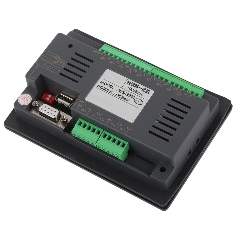 4.3in HMI PLC Touch Screen Transistor Output Switch Counts 12
