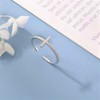 Bellitia Jewelry 925 Sterling Silver Cross Ring, Adjustable Ring, Cubic