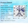 Naanle Chic Eiffel Tower Flower Paris Pattern Square Wall Clock