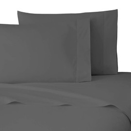 NIM TEXTILE Luxury Soft Sheets 1600 TC Softness Deep Pocket Fitted Sheet 4pc Bed Sheets Set Milano Collection Bedding - Dark Grey, Full