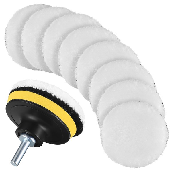 Car Polishing Pads for Drill, 12 Pcs 3 Inch Wool