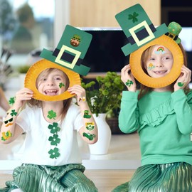 winthrop 240 Pcs St Patricks Day Temporary Tattoos for Kids, Individually Wrapped Safety Waterproof Tattoos, Best Choice for Classroom Gifts Bag Clover Matching Game Irish Party, 60 Designs Shamrock